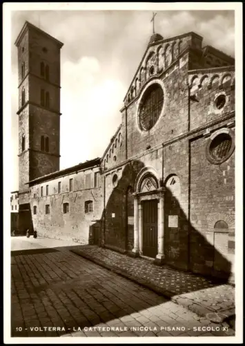 Cartolina Volterra Kathedrale LA CATTEDRALE (NICOLA PISANO SECOLO X) 1940
