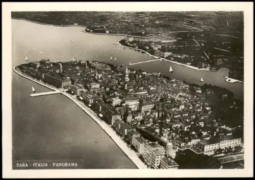 Zadar (auch Zara) ZARA ITALIA PANORAMA Luftbild Luftaufnahme 1940