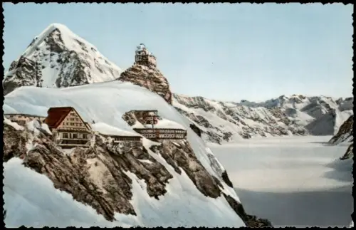 Ansichtskarte Lauterbrunnen Jungfraujoch Restaurant Colorfotokarte 1968
