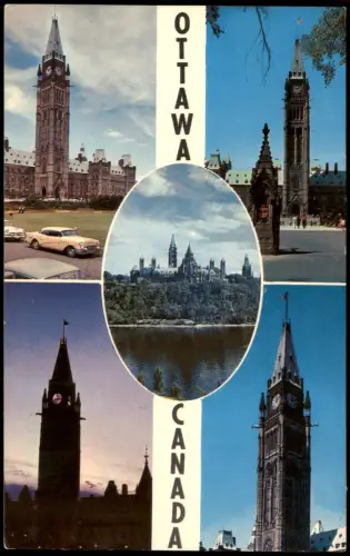 Postcard Ottawa The Canadian Houses of Parliament 1971