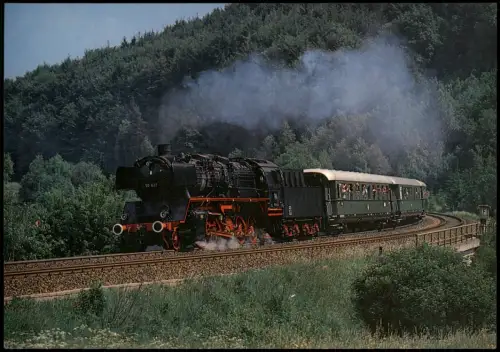 Ansichtskarte  Museumslokomotive Dampflokomotive im Lehental 1998