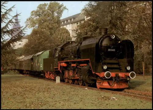 Ansichtskarte Frankfurt am Main Güterzug Lokomotive 50 685 Mainanlagen 1994
