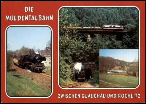 Ansichtskarte Muldental Muldentalbahn Glauchau - Großbothen 1995