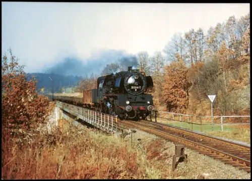 Ansichtskarte Rochlitz Rekodampflokomotive Dampflokomotive Bahnhof 1997