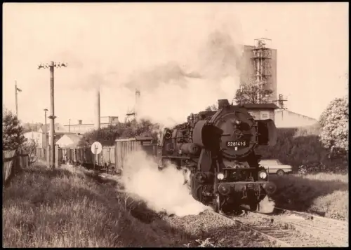 Ansichtskarte Angermünde Dampflokomotive Industrieanlagen 1986/1999