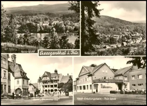Ansichtskarte Georgenthal (Thüringen) Ferienheim Teilansicht Hotel 1979