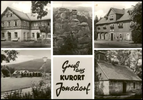Ansichtskarte Jonsdorf Oberlausitz Mehrbild Gasthäuser 1980
