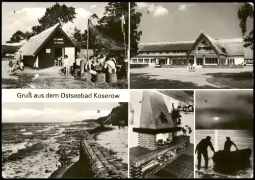 Ansichtskarte Koserow Usedom Uns Fischersiuw Forstferienobjekt Damerow 1980