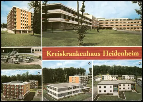 Ansichtskarte Heidenheim an der Brenz Kreiskrankenhaus Mehrbild 1984