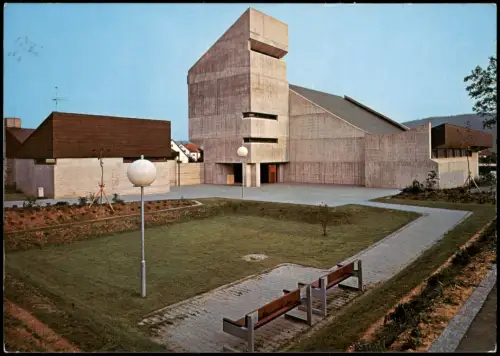Ansichtskarte Urbach Remstal Kat. Kirche 1977  gel. Nachgebühr