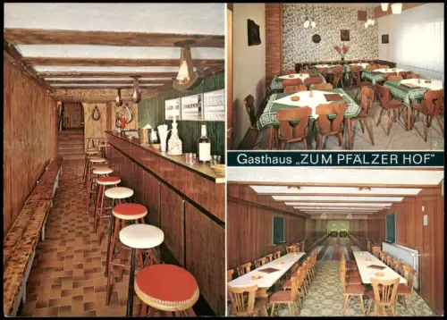 Römerberg (Pfalz) Gasthaus Pension zum Pfälzer Hof Bar Kegelbahn 1971