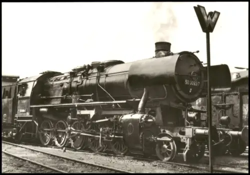 Ansichtskarte  Dampflokomotive Baureihe 50 1971