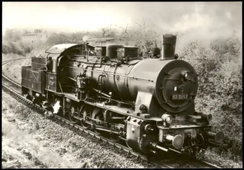 Ansichtskarte  Dampflokomotive Baureihe 5710-35 Eisenbahn 1971