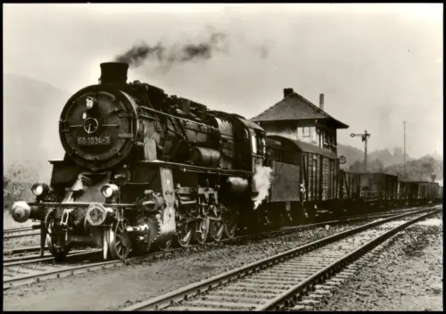 Schwarzenberg (Erzgebirge) Bahnhof Dampflokomotive Baureihe 58 1934 1983
