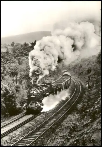 Schwarzenberg (Erzgebirge) Dampflokomotiven im Einsatz Baureihe 58, 1983