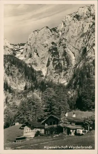 Schönau am Königssee Alpenwirtschaft Vorderbrand - Fotokarte 1930