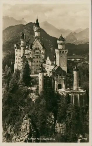 Ansichtskarte Schwangau Schloss Neuschwanstein Fotokarte 1934