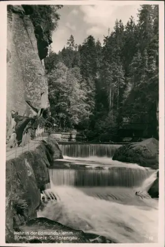 Postcard Jonsdorf (CZ) Janov Edmundsklamm Wehr - Fotokarte 1932