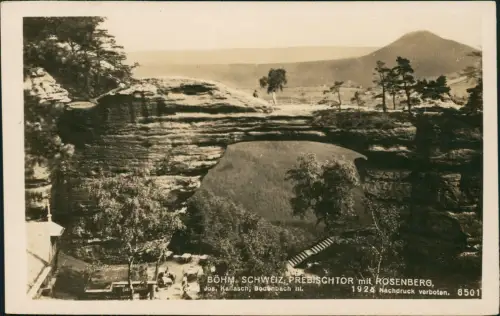 Tetschen-Bodenbach Decín Prebischtor Pravčicka brana Rosenberg 1928