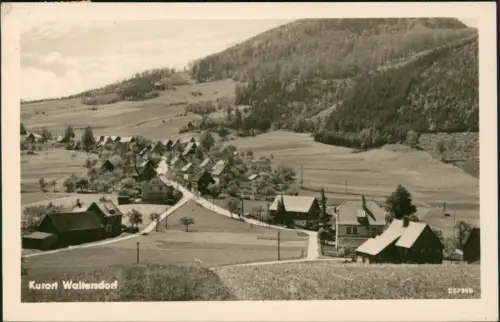 Ansichtskarte Waltersdorf-Großschönau (Sachsen) Stadt Dorfstraße 1955