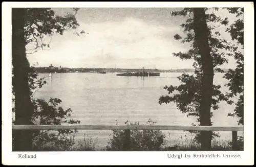 Postcard Bad Collund Kollund Udsigt fra Kurhotellets terrasse 1957