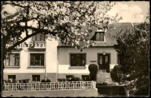 Postcard Lohals Langeland Badepension Christianshøj 1954