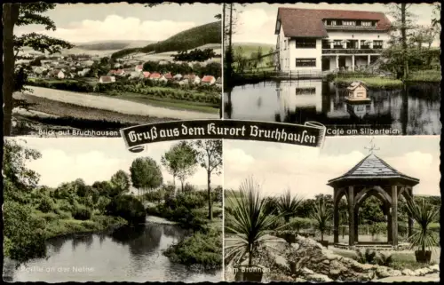 Ansichtskarte Bruchhausen-Olsberg 4 Bild Cafe Restaurant Haus Silberteich 1968