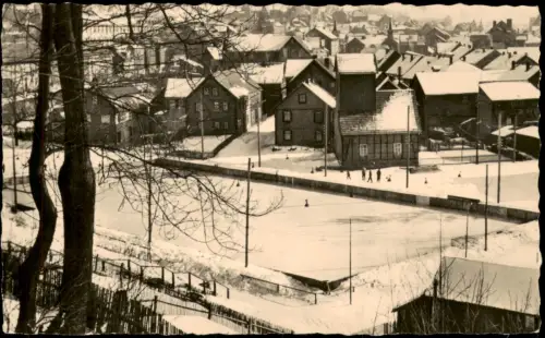 Ansichtskarte Brotterode Eisstadion im Winter 1959