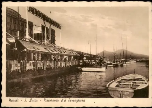 Cartolina Neapel Napoli S. Lucia - Ristorante d'à Bersagliera 1929