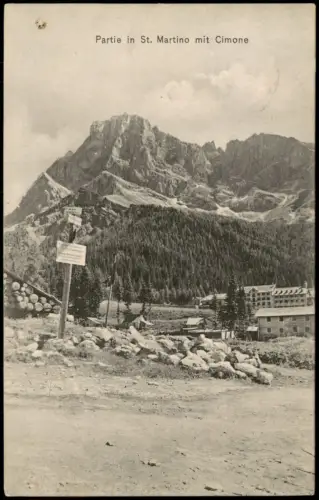Bozen Bolzano Umlandansicht Partie in St. Martino mit Cimone 1911/1907