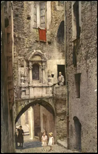 Cartolina San Remo Sanremo S. Remo Via Capitolo Porta S. Brigida 1925