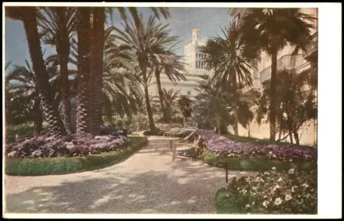 Cartolina San Remo Sanremo HOTEL ROYAL Autocromie Nebbia 1930