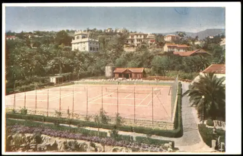 San Remo Sanremo Tennis Tennisplatz HOTEL ROYAL Autocromie Nebbia 1930