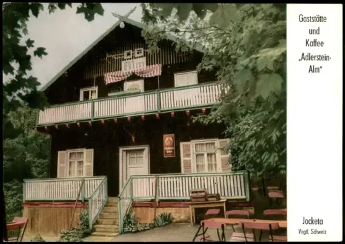 Ansichtskarte Jocketa-Pöhl Gaststätte und Kaffee Adlerstein-Alm 1967