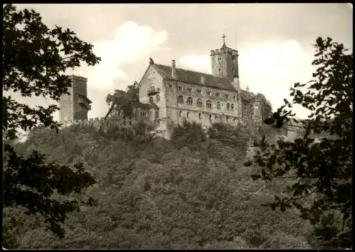 Ansichtskarte Eisenach Die Wartburg von Südost zur DDR-Zeit 1971
