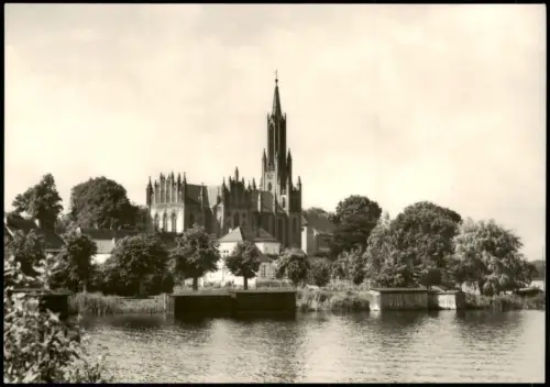 Malchow (Mecklenburg) Klosterkirche Fernansicht zur DDR-Zeit 1971