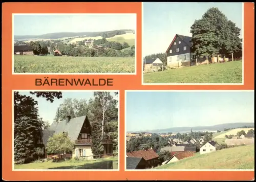 Bärenwalde-Crinitzberg DDR Mehrbild-AK mit Ortsansichten (Kr. Zwickau) 1984