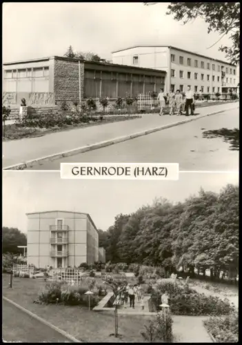 Gernrode-Quedlinburg DDR Mehrbild-AK mit FDGB-Erholungsheim "Fritz Heckert" 1986/1983