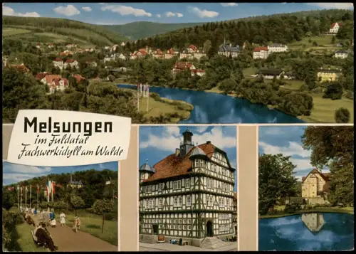 Melsungen Mehrbildkarte Ortsansichten Fuldatal Fachwerkidyll am Walde 1969