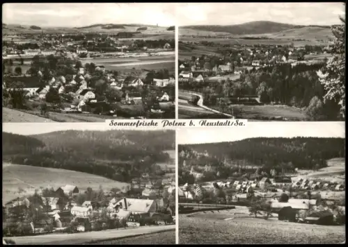 Polenz-Neustadt (Sachsen) DDR Mehrbild-AK mit 4 Ortsansichten Polenz 1959