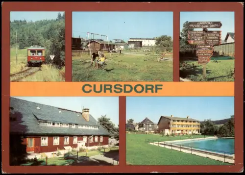 Cursdorf Erholungsort, Bergbahn, Spielplatz  b Saalfeld Rudolstadt 1982