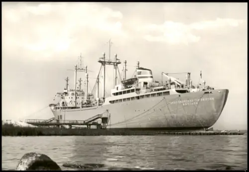 Rostock DDR Schiffsfoto-AK Traditionsschiff Typ Frieden (bei Rostock) 1981