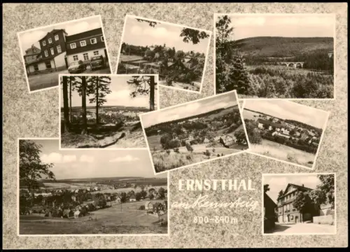Ernstthal-Lauscha DDR Mehrbild-AK mit Ortsansichten ERNSTTHAL am Rennsteig 1961