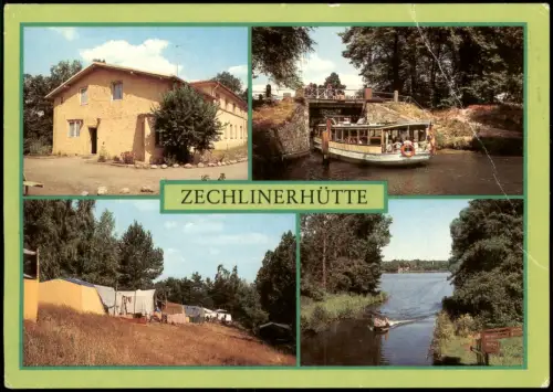 Zechlinerhütte  mit FDGB-Erholungsheimes Solidarität und Schiff MS  1987/1985