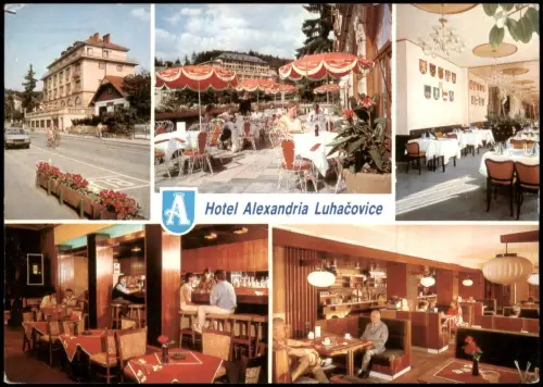 Luhatschowitz Luhačovice Mehrbildkarte Hotel Alexandria Luhačovice 1980