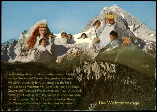 Berchtesgaden Watzmann im Berchtesgadener Land, Personifizierte Berge 1970