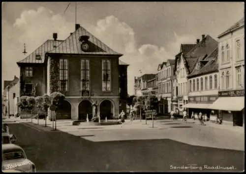 Postcard Sonderburg Sønderborg Rathaus Sonderborg Raadhuset 1950