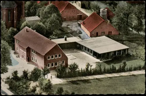 Ramsloh Saterland Luftaufnahme Pfarrheim Kindergarten Flugzeug aus 1982/1960