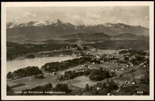 Ansichtskarte Velden am Wörther See Vrba na Koroškem Karawankenblick 1932