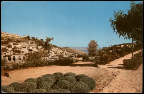 Postcard Galiläa SAFAD ENTRANCE TO THE TOWN LAKE OF GALILEE 1964